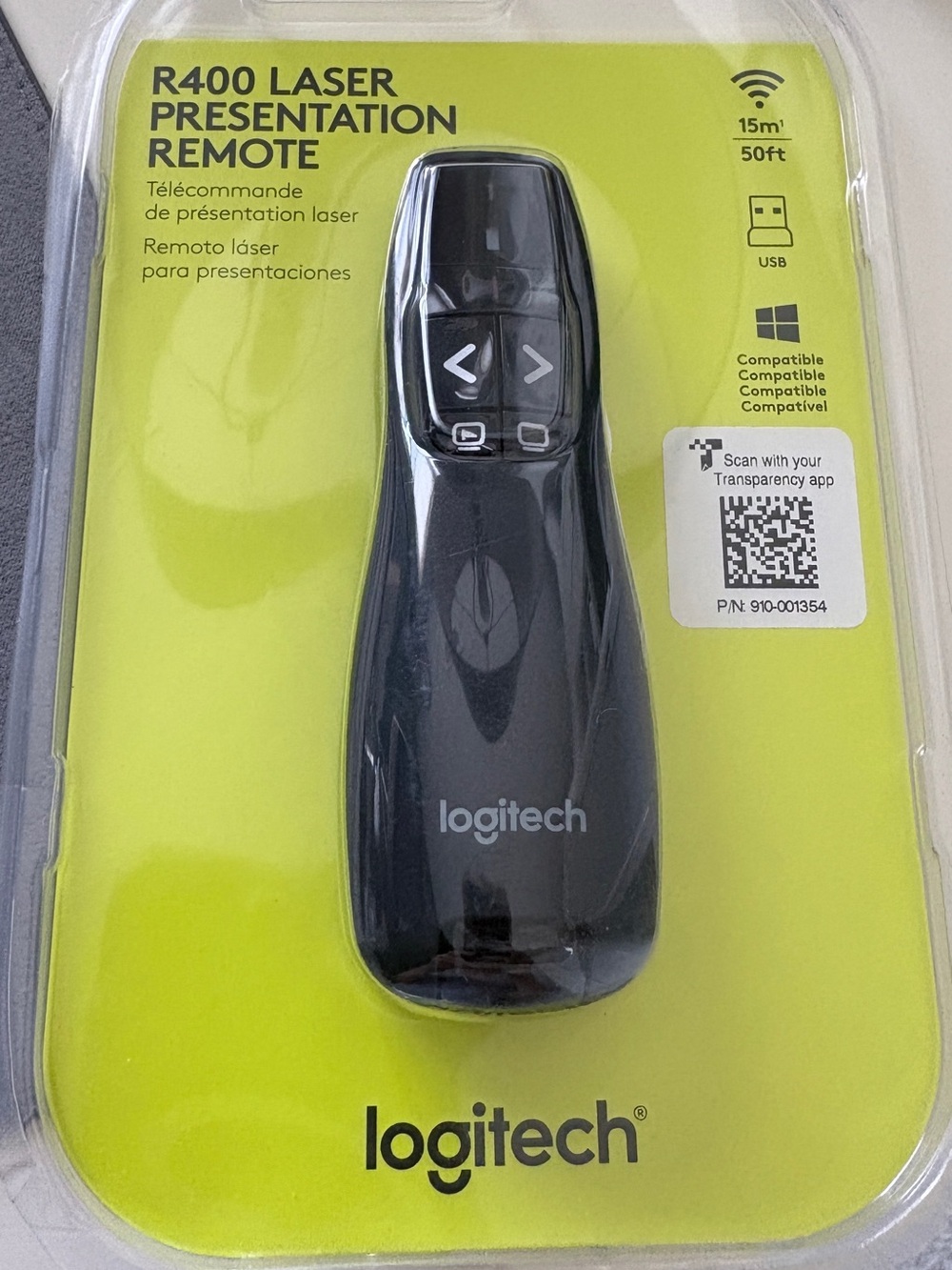 Logitech Wireless Presentation Remote in Black